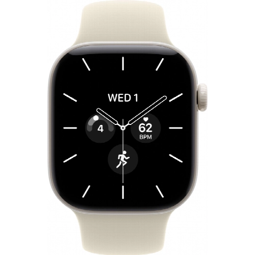 Apple Watch Series 12 42 мм, Pearl White Ceramic Case, Sand Sport Band (S/M)