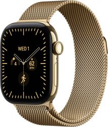 Умные часы Apple Watch Series 12 46 мм, Radiant Gold Titanium Case, Radiant Gold Milanese Loop (S/M)
