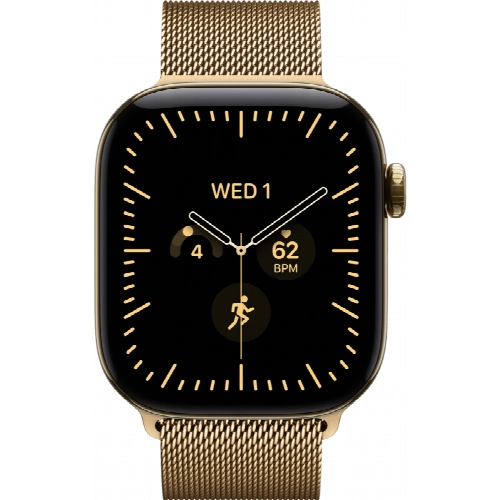 Apple Watch Series 12 46 мм, Radiant Gold Titanium Case, Radiant Gold Milanese Loop (S/M)