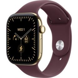 Умные часы Apple Watch Series 12 42 мм, Radiant Gold Titanium Case, Burgundy Sport Band (S/M)