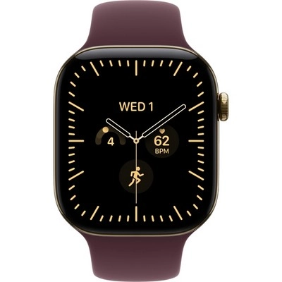 Apple Watch Series 12 42 мм, Radiant Gold Titanium Case, Burgundy Sport Band (S/M)