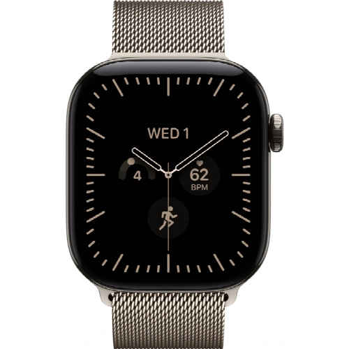 Apple Watch Series 12 46 мм, Natural Titanium Case, Natural Milanese Loop (S/M)