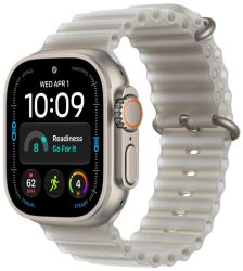 Apple Watch Ultra 4, 49 мм, Natural Titanium Translucent Gray Ocean Band