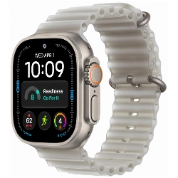 Apple Watch Ultra 4, 49 мм, Natural Titanium Translucent Gray Ocean Band
