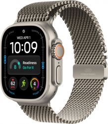 Apple Watch Ultra 4, 49 мм, Natural Titanium Natural Milanese Loop L