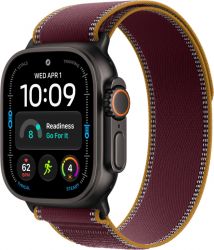 Apple Watch Ultra 4, 49 мм, Black Titanium Burgundy Trail Loop S/M