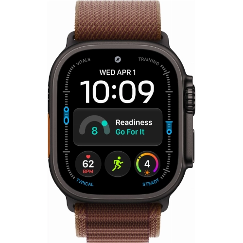 Apple Watch Ultra 4, 49 мм, Black Titanium Burgundy Alpine Loop M