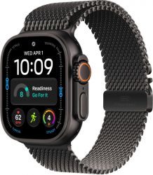 Apple Watch Ultra 4, 49 мм, Black Titanium Black Milanese Loop L