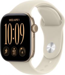 Умные часы Apple Watch Series 12 42 мм, Light Gold Aluminum Case, Sand Sport Band (S/M)