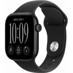 Умные часы Apple Watch Series 12 42 мм, Black Aluminum Case, Black Sport Band (M/L)