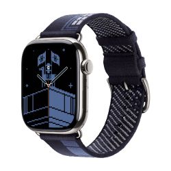 Умные часы Apple Watch Hermes Series 11 46 мм, Silver Titanium Case, Bleu Nuit Faubourg Party