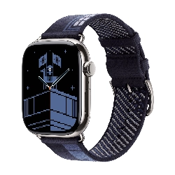 Умные часы Apple Watch Hermes Series 11 46 мм, Silver Titanium Case, Bleu Nuit Faubourg Party
