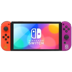 Игровая приставка Nintendo Switch OLED, 64 Гб, Pokemon Skarlet and Violet Edition, фиолетовый/оранжевый