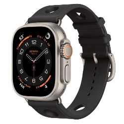 Apple Watch Hermes Ultra 3, 49 мм, Natural Titanium Noir Scub’H Diving