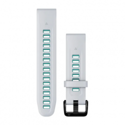 Ремешок Garmin Quickfit 20 Watch Band Whitestone/Aqua Silicone