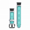 Ремешок Garmin Quickfit 20 Watch Band Whitestone/Aqua Silicone
