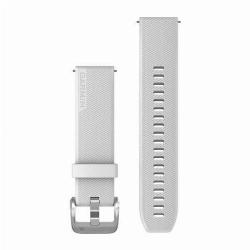 Ремешок Garmin Quick Release 20 Watch Band White with Polished Silver Hardware