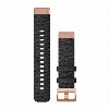Ремешок Garmin Quickfit 20 Watch Band Heathered Black Nylon with Rose Gold Hardware