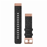 Ремешок Garmin Quickfit 20 Watch Band Heathered Black Nylon with Rose Gold Hardware