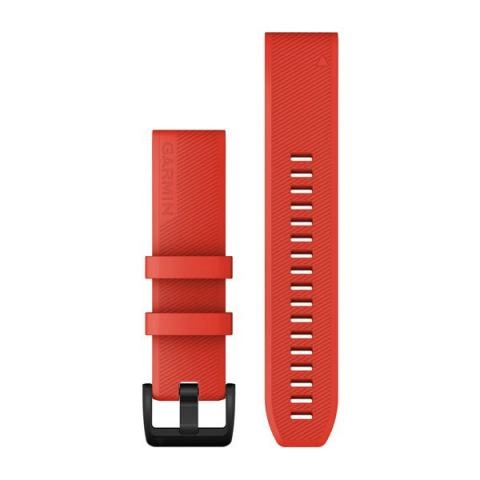 Ремешок Garmin Quickfit 22 Watch Band Laser Red with Black Stainless Steel Hardware