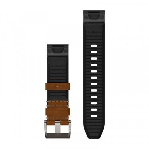 Ремешок Garmin Quickfit 22 MARQ Leather and FKM Rubber Hybrid Strap Brown/Black