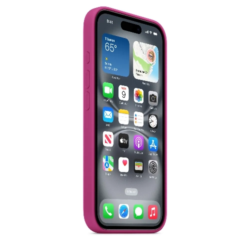 iPhone 16 Silicone Case Fuchsia