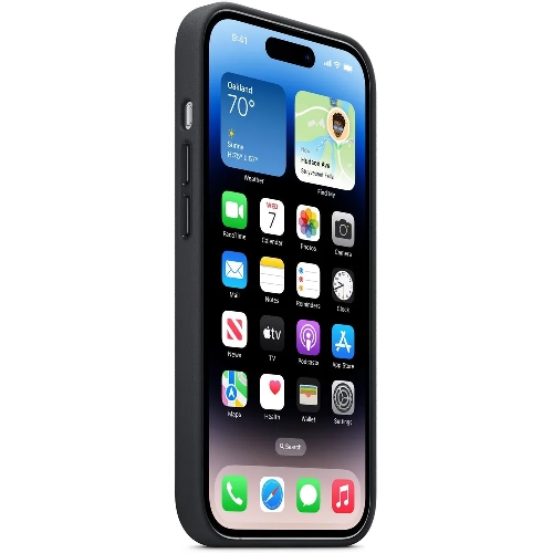 iPhone 14 Pro Leather Case Midnight