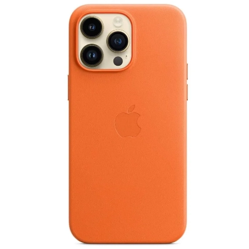 iPhone 14 Pro Max Leather Case Orange