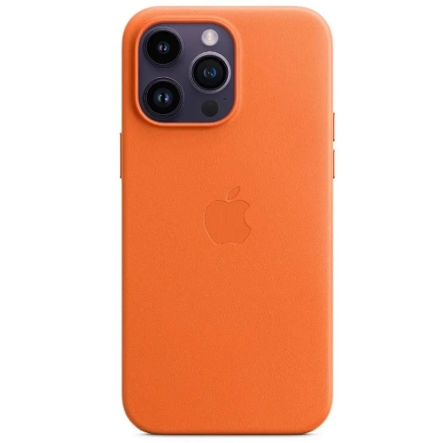 iPhone 14 Pro Max Leather Case Orange