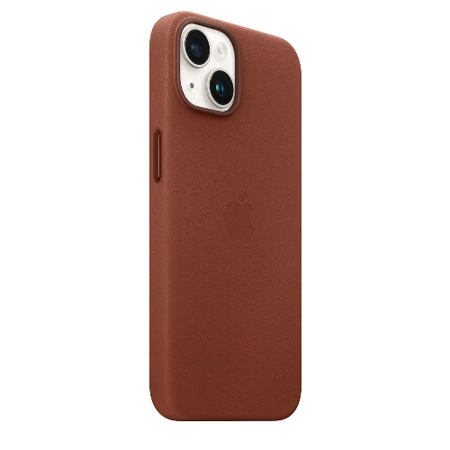 iPhone 14 Plus Leather Case Umber