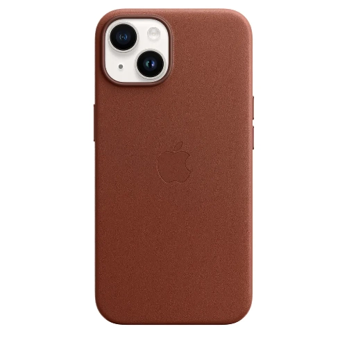 iPhone 14 Plus Leather Case Umber