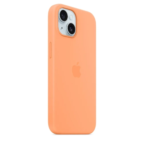 iPhone 15 Plus Silicone Case Orange Sorbet