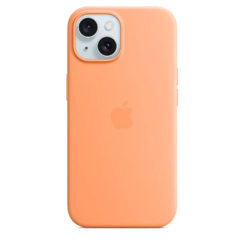 iPhone 15 Plus Silicone Case Orange Sorbet