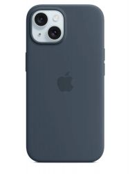 Чехол iPhone 15 Plus Silicone Case Storm Blue