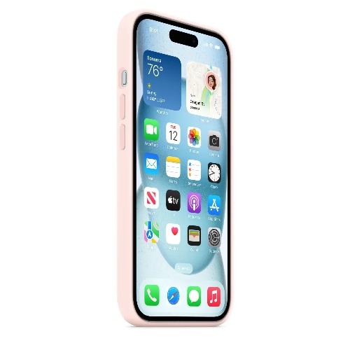iPhone 15 Plus Silicone Case Light Pink