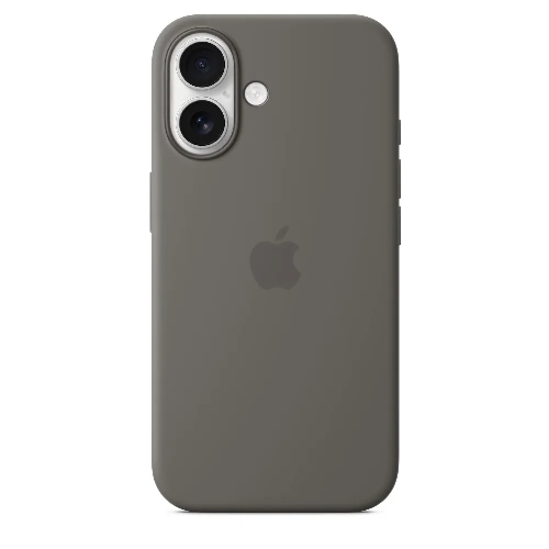 iPhone 16 Silicone Case Stone Gray