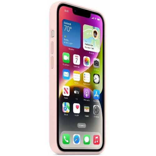 iPhone 14 Plus Silicone Case Chalk Pink