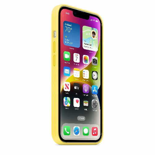 iPhone 14 Silicone Case Canary Yellow