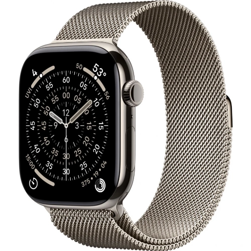 Apple Watch Series 11 46 мм Natural Titanium Case, Natural Milanese Loop (S/M)