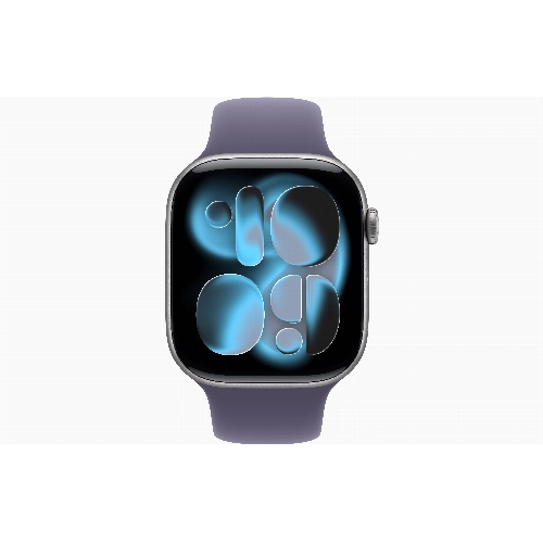 Apple Watch Series 11 42 мм, M/L 140–245 мм, Space Gray Aluminum Case, Purple Fog Sport Band