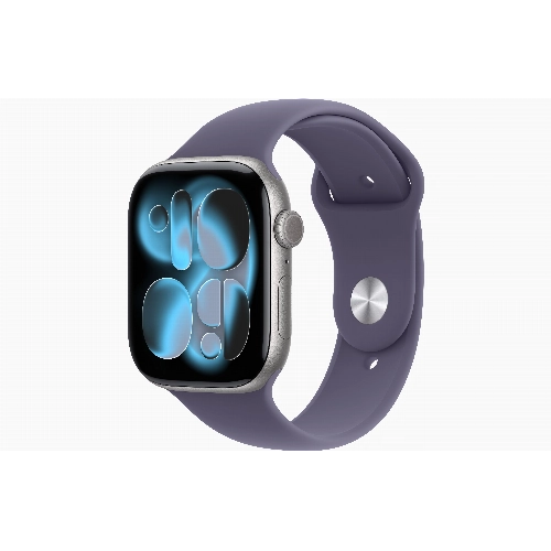 Apple Watch Series 11 42 мм, M/L 140–245 мм, Space Gray Aluminum Case, Purple Fog Sport Band