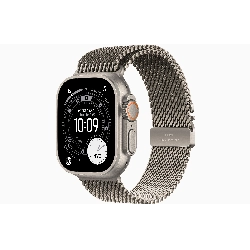Apple Watch Ultra 3, 49 мм, Natural Titanium Milanese Natural Loop L