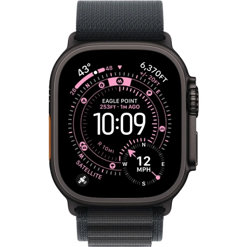 Apple Watch Ultra 3, 49 мм, Black Titanium Black Alpine Loop L