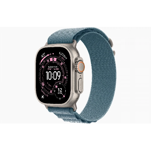 Apple Apple Watch Ultra 3, 49 мм, Natural Titanium Light Blue Alpine Loop M