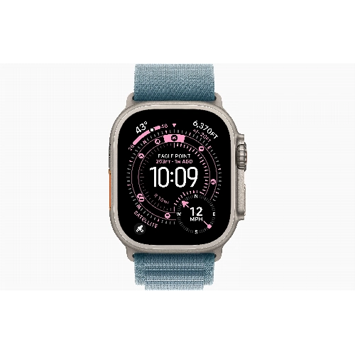 Apple Apple Watch Ultra 3, 49 мм, Natural Titanium Light Blue Alpine Loop M