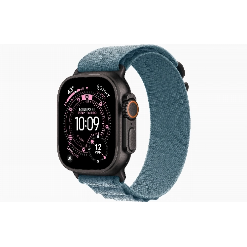 Apple Apple Watch Ultra 3, 49 мм, Black Titanium Light Blue Alpine Loop L