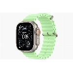 Apple Watch Ultra 3, 49 мм, Natural Titanium Neon Green Ocean Band