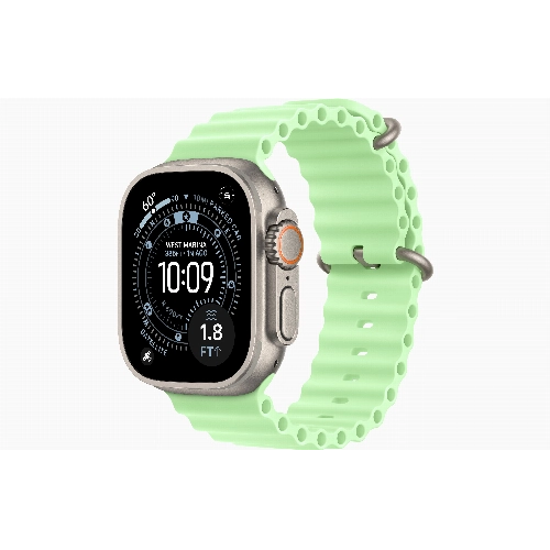 Apple Apple Watch Ultra 3, 49 мм, Natural Titanium Neon Green Ocean Band