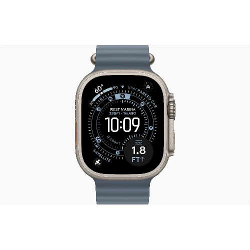 Apple Apple Watch Ultra 3, 49 мм, Natural Titanium Anchor Blue Ocean Band