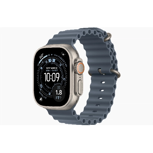 Apple Apple Watch Ultra 3, 49 мм, Natural Titanium Anchor Blue Ocean Band